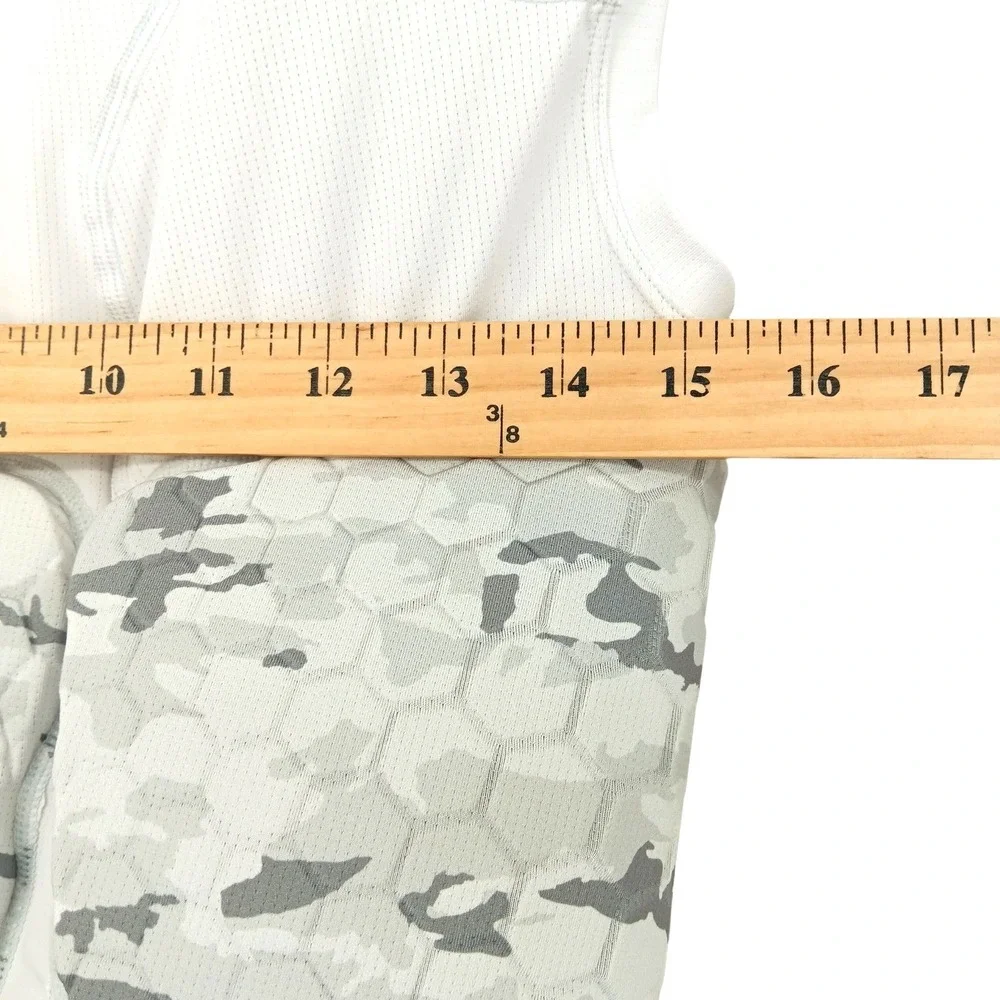 Under Armour Padded Compression Shirt Medium White Camo Football Protective Hex